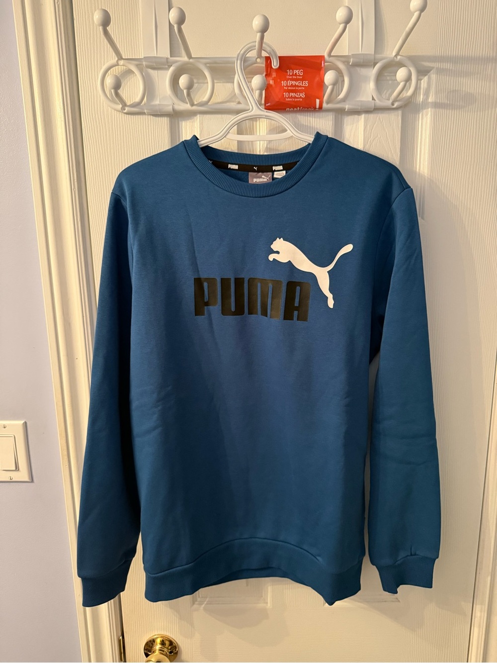 Puma Teal Blue Crewneck with Black and White Logo